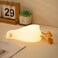 FAMIDUO Lying Flat Duck Night Light LED Squishy Duck Lamp with Extra Decor Gift 3 Levels Dimmable Ducky Lay Lamp Duck Light Laying Down Rechargeable Bedside Touch Soft Lamp for Sleep Cute Stuff