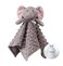 CREVENT Cozy Plush Baby Security Blanket Loveys for Baby Boys and Girls Minky Dot Front  Sherpa Backing with Animal Face Grey Elephant