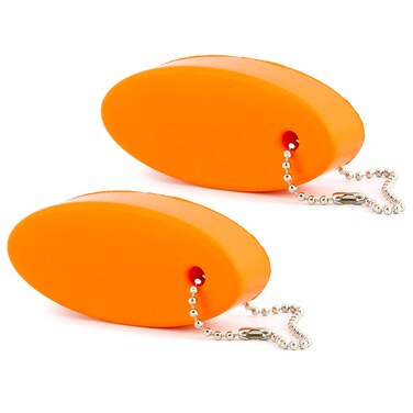 Cornucopia Brands Orange Foam Floating Key Chain Floats 2 pack