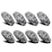 Partsam 8pcs 25 Oval Side Fender Marker Light RedAmber Clear Lens Universal Surface Mount 2 LED Light Truck Boat Trailer Sealed Mini Trailer Clearance Identification Lights4 Red4 Amber
