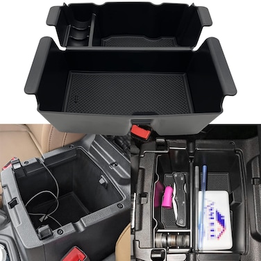 JOJOMARK Compatible with 2018 2019 2020 2021 2022 2023 Wrangler JL and JLU Accessories Center Console Tray Organizer also for Gladiator JT Truck 2020 2021 2022 2023 JL Black 2019
