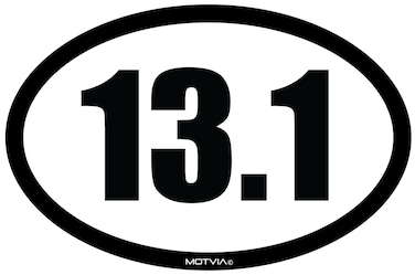 Motvia 131 Half Marathon Oval Car Magnet