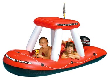 Swimline Fireboat Squirter Inflatable Pool Toy RedWhite 60 X 33 X 32
