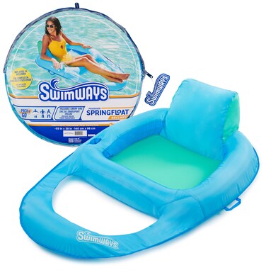 SwimWays Spring Float Premium Recliner Pool Lounger with HyperFlate Valve