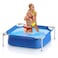 Sunrio 4ft x 12in Square Above Ground Swimming Pool with Plastic Frame for Kiddie Swimming Playing Outdoor Backyard Garden