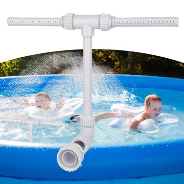 Septo Pool Fountainabove Ground Pool Fountain Pool Sprinkler Pool Fountains for above Ground Pools Dual Nozzles with Adjustable Water Pressure Waterfall Sprinkler Cooler Pool Sprinkler