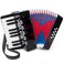 Accordion 17 Keys Piano Accordion for Kids 8 Bass with Straps for Beginners Student Educational Musical Instrument 17Key Pink