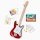 Loog Fender x 3String Stratocaster Electric kids Guitar 3 string beginner kit Candy Apple Red