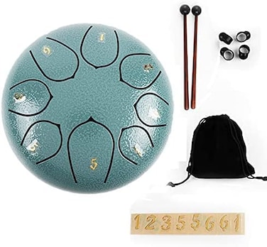 CozyKit Steel Tongue Drum 6inch Tongue Drum for Kids Preschool Activities Drum Instrument Steel Tongue Drum