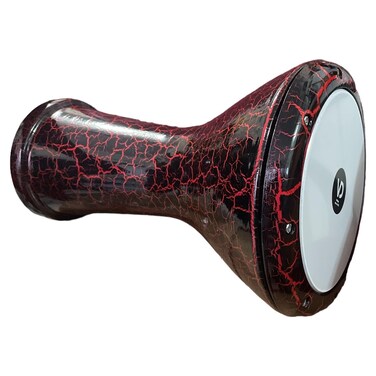 Corsaro Music VD DarbukaDoumbek Cast Aluminum  Tuning Lugs  Rmvble Head 8  in Cracked Lava