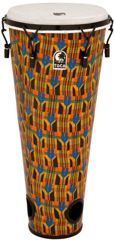 Toca TFA12MK Freestyle Mechanically Tuned 12Inch Ashiko Drum  Kente Cloth