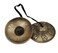 TOSQP27 Gift Hand Tuned Meditation Tibetan Tingsha Cymbals Bell OM Mane Padme Hum Symbols Embossed Musical Instruments Manjeera Traditional Percussion Instrument Indian folk devotional music