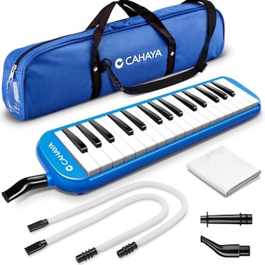 CAHAYA 32 Keys Melodica for Children Melodica Instrument with Carry Bag Suitable for Beginners Students Musical Gift for Boys and Girls Blue CY00502