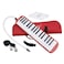 Btuty Melodica 32 Keys Melodica Instrument Piano Musical Instrument for Beginner Gift with Carrying Bag Melodia Musical Instrument red