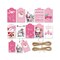 Adam Victor 60 Christmas Gift Tags Name Labels for DIY Xmas Gift Hanging Tag with Ropes for Xmas Tree DecorPink