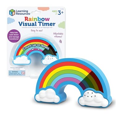 Learning Resources Rainbow Visual Timer 1 Piece Ages 3 Teacher Resources School Supplies for Teachers Social Emotional Learning Toys