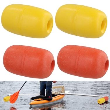 Lnrueg 4 PCS Deep Water Floats Crab Trap Floats 43 x 28 Oval Water Floats Fishing Marker Buoys Kayak Stabilizers Marine Rope Floats for Fishing Locating Anchor Lines Swimming Pools
