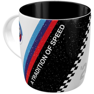 NostalgicArt Retro Coffee Mug 330ml BMW Motorsport  Tradition of Speed  Gift Idea for BMW Accessories Fans Original Licensed Product OLP Ceramic Mug for Coffee Vintage Design