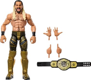 Mattel WWE Elite Action Figure  Accessories 6inch Collectible Seth Rollins with 25 Articulation Points LifeLike Look  Swappable Hands