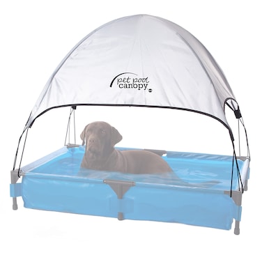 KH PET PRODUCTS Pet Pool Canopy Pet Pool Sold Separately Gray XLarge 32 X 50 Inches