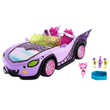 Monster High Toy Car Ghoul Mobile with Pet and Cooler Accessories