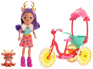 Mattel Enchantimals GJX30 Bike Buddies with DANESSA Deer Doll  SprintMulti