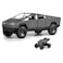 BiKiBao Toy Trucks with Motorcycle for Boys Girl Women Adult Diecast Metal Cybertruck Model Pickup Truck 124 Toy Race Cars with Sound and Light Gift Age for 6 Year Up Black