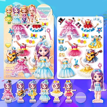 JHGCVX Magnetic Princess Dress Up Paper Doll for Girls Ages 37 Magnetic Doll Dress Up Clothes Puzzles Game for 3 Year Old Learning Created Imagine SetPerformer Series