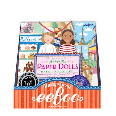 eeBoo Baker and Painter  Baker and Painter Paper Dolls