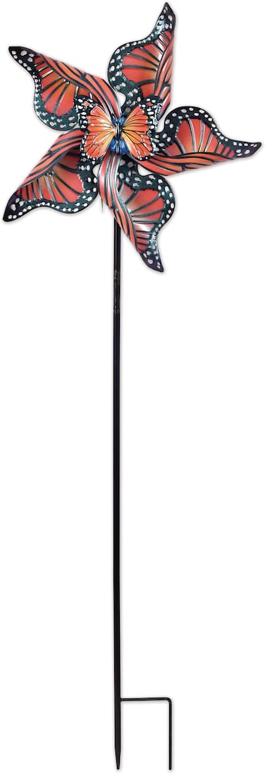 Sunset Vista Designs Wind Spinners  Yard and Garden Dcor Winged Wind Spinner Sculpture 43Inch Monarch