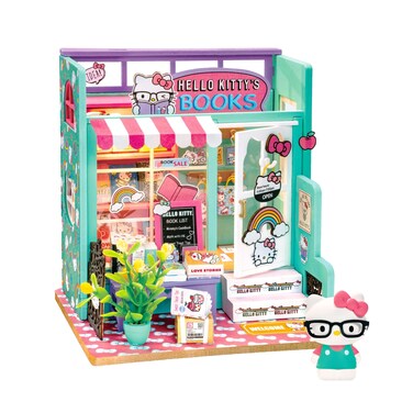 Hands Craft Hello Kitty DIY Miniature Bookstore  Miniature Scene  Adorable Mini Dollhouse  Creative Craft Kit for Adults  Kids