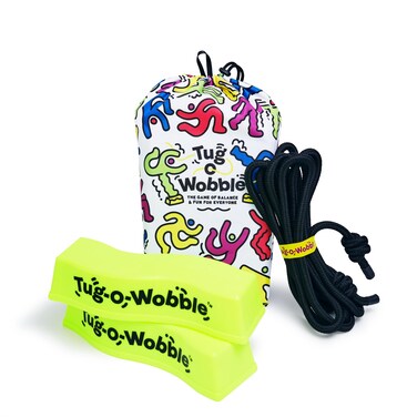 TUG O WOBBLE The Ultimate Balancing Game Fun for Everyone Outdoor Lawn Game for The Backyard or Park with Carrying Bag