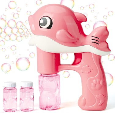 CYKT Kids Bubble Gun Toy Whale Automatic Bubble Making Machinewith 2 Bubble Solutions for Kids Bazooka Bubble Gun Toddlers Summer Toy Birthday Outdoor  Indoor Activity Easter Favors