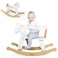 Belleur Wooden Rocking Horse for Toddler 13 Year Old Baby Wood Rideon Toys with Removable Fence for Indoor  Outdoor Activities Boys  Girls Rocking Animal for Birthday Pink