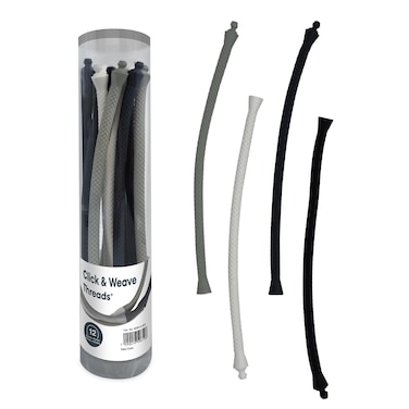 Edushape Click  Weave Threads Black  White for Baby Sensory Engagement  Flexible Threads Twist Turn and Snap Together Help Improve Color Recognition Visual Stimulation Motor Skills  Dexterity