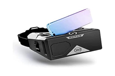 Merge VR Headset  Augmented Reality and Virtual Reality Headset Play Educational Games and watch 360 Degree Videos STEM Tool for Classroom and Home Works with iPhone and Android Pulsar Purple