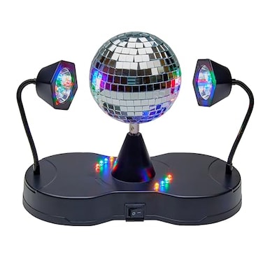 Playbees Rotating Disco Ball  LED Revolving Disco Ball with Movable Strobe Lights for Disco Party Decor Mirror Lights Party Mini Lava Lamp Alternative 30 Second Dance Party