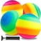 Erinnmy 4Pcs Rainbow Playground Balls for Kids