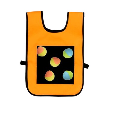 Dodgeball Tag Sticky Vest Stick Ball Outdoor Throwing Target Game Props Fun Activities with 5 Soft Fleece Balls for Kids Children Adults