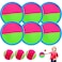 OJYUDD Toss and Catch Ball SetBeach Games for Kids with 6 Paddles 3 BallsSticky Ball Catch Game Outdoor Toys for KidsFamily Boys and Girls