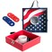 Washer Toss Game Outdoor Games Giant Yard Lawn Games Flag Pattern with 8 Washers and Handle for BeachCamping Lawn and Backyard