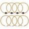 DONZWIYES 8 Pack Rope Ring Toss Game Replacement Parts for Adults and Kids Outdoor Toss Rings for Agility Practice and Speed Game and Yard Games and Lawn Games for Party Black and White
