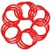Meooeck 48 Pieces Plastic Toss Rings Toy 29 Inch Red Toss Rings Plastic Carnival Rings Toss Game for Carnival Garden Backyard Outdoor Games