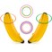 June Fox Inflatable Banana Ring Toss Game for Bachelorette Party Bridal Shower Decorations for Engagement Party Lingerie Party 2 Pieces 26 Bananas  6 Pcs Toss Rings