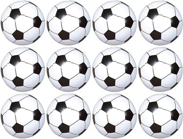 HAPPY DEALS  Soccer Beach Ball Inflates  12 Pack  9 Inch