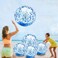 TURNMEON 5 Pack Beach Ball Jumbo Pool Toys Balls Giant Confettis Glitters Inflatable Clear Beach Ball Swimming Pool Water Beach Toys Outdoor Summer Party Favors for Kids Adults Blue