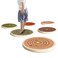 QMSM Fun Wooden Stepping Stones for Kids  Perfect toddler climbing toys indoorTo Improve Balance And Coordination Skills  Safe NonSlip Obstacle Course And Sensory Toy Set of 6 for Ages 13 34