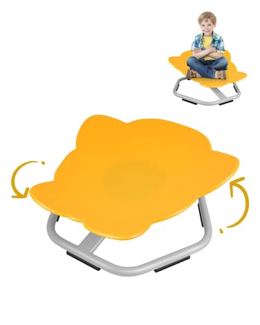 Dollate Swivel Chair for Kids Autism Kids Swivel Chair Sensory Sit and Spin Spinning Chair Carousel Spin Sensory Chair Load Bearing 220 Pounds Elephant Spinning Chair for Training Kids Balance