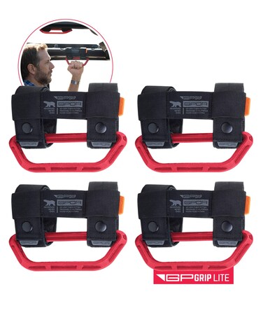 GPCA GP Grip Universal Jeep Grab Handles Sturdy Nylon Roll Bar Grips Fits Any 155 Inches for Truck and Wrangler Models Also UTVs Boats 4Pack Firecracker Red