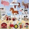 JesPlay Fantastic Farm Animals Window clings for Kids  Farm Gel Stickers for Kids Removable Window Stickers for Toddlers Great for Airplane Travel